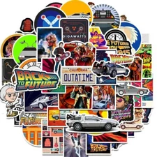 Back to the Future Movie Themed Set of 50 Assorted Stickers Decal Set
