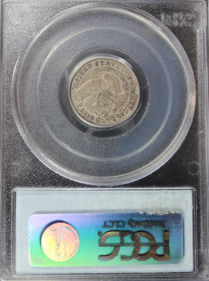 1833 XF45 Capped Bust Dime, PCGS 13556750 - Image 4 of 4