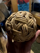1Pc of Sepak Takraw Thai Rattan Balls Sport Kick Handmade style Home Decor