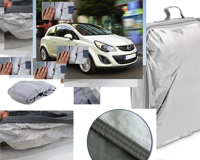 Telo Copriauto Antigrandine Per Opel Corsa F - Impermeabile, Felpato, Con Cinture Antivento