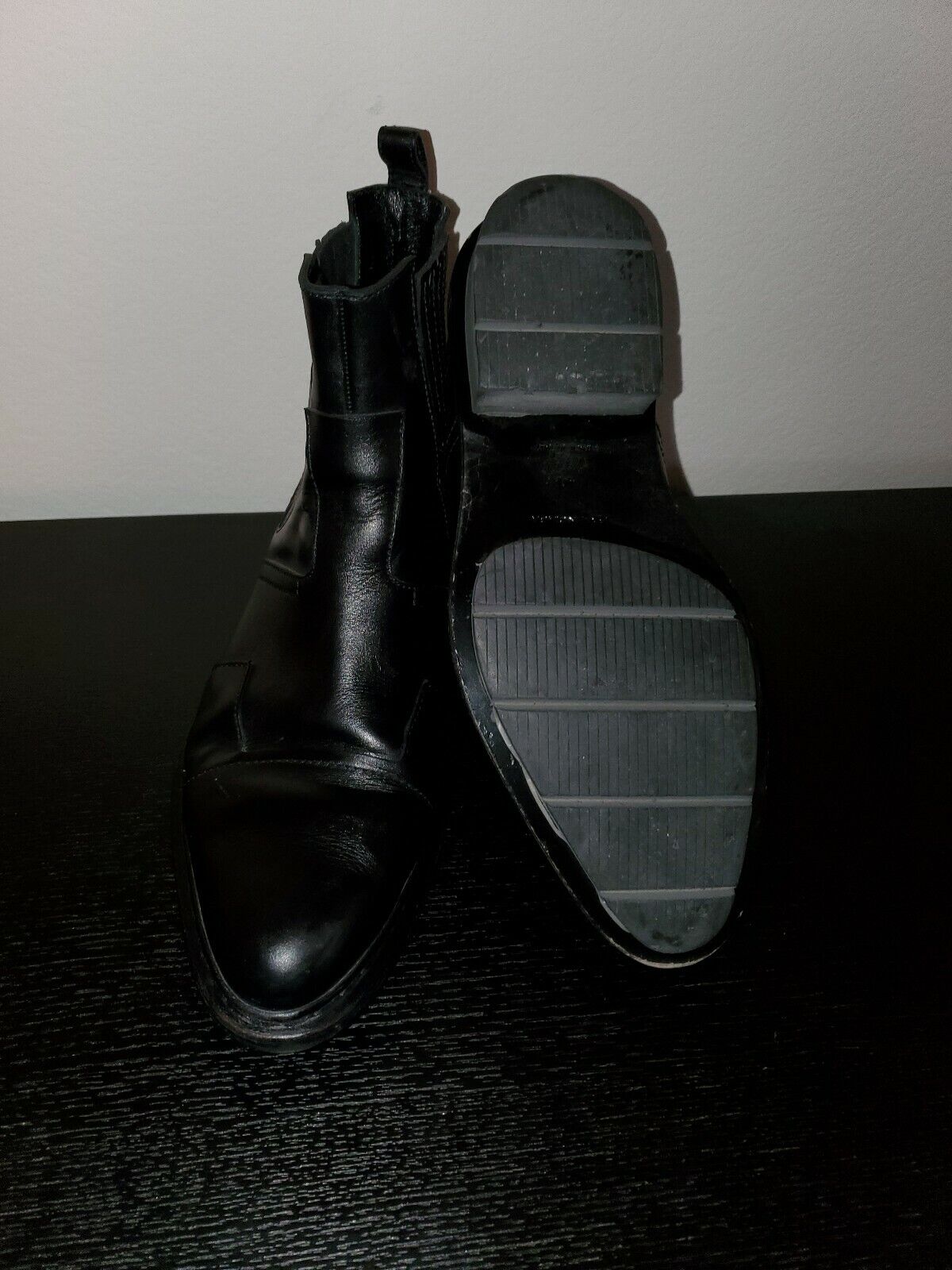Balenciaga Black Leather Ankle Boots size US 8.5 … - image 2