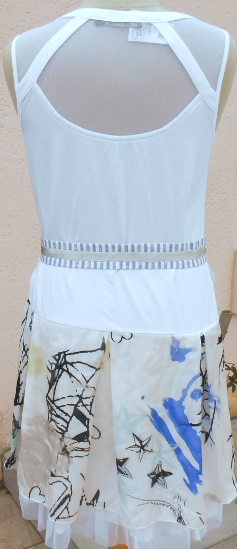 Robe LMV 'Sérail' - Taille 36/38 - Couleur écru - Style Bohème Dénudé - Occasion Très Bon état