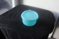 TUPPERWARE SERVING CENTER DIP BOWL WITH SEAL - SHEER AQUA