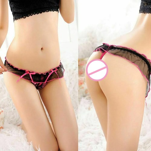 Sexy Women Lace Thong G-string Panties Lingerie Underwear Crotchles T-back - Picture 3 of 30