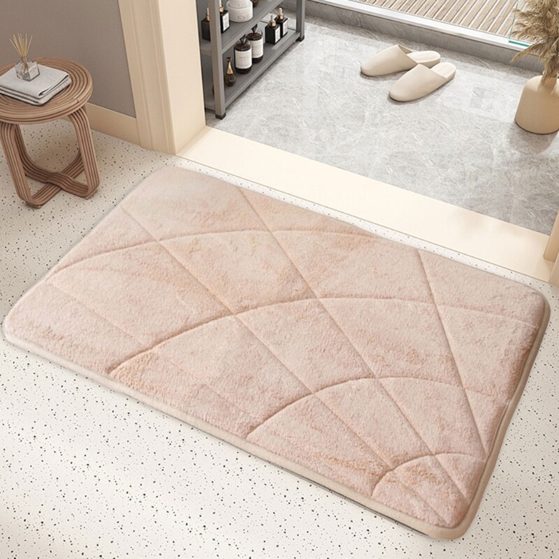 Bath Mat Soft Polyester Shower Mat Bathtube Mat For Home Kitchen, Hotel