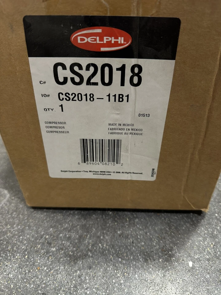 Compresor de aire acondicionado - Delphi CS2018 descontinuado para 04-09 Cadillac XLR 4,6 L-V8 Foto 2 de 4