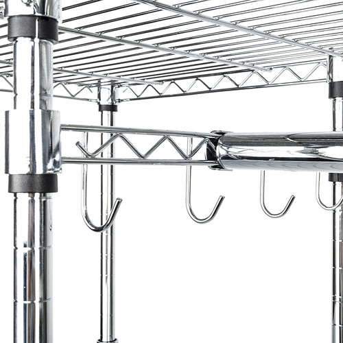 Metal Rack Custom Closet Organizer Shelves System Kit Expandable Clothes Storage - Picture 3 of 12