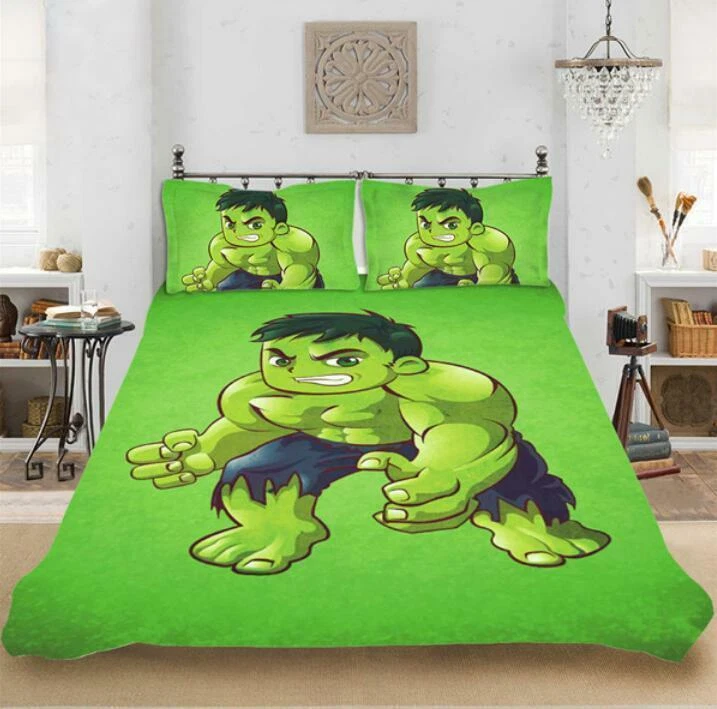3D Superhero The Hulk Bedding Set