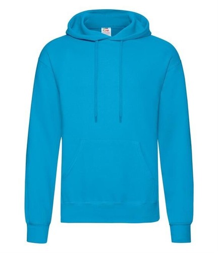 Fruit of the Loom Azure Blue Adults Hoody Size Medium - Picture 2 of 4