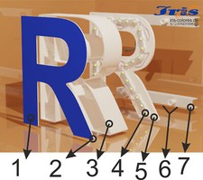 3D Buchstaben LED, Lichtwerbung,  Leuchtreklame, Leuchtbuchstabe