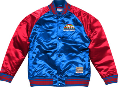 Mitchell & Ness Denver Nuggets Big Face Colossal Satin Jacket Jacke Collegjacke