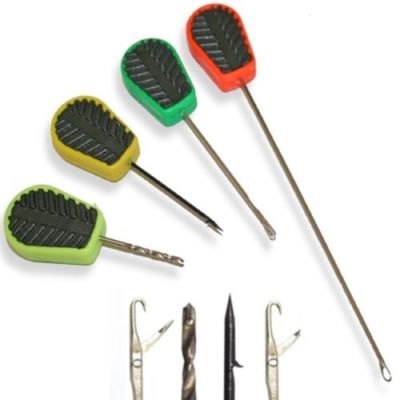Baiting Needle Set 4 Piece With Rubber Grips Drill/Hook/Splicing Tool. 