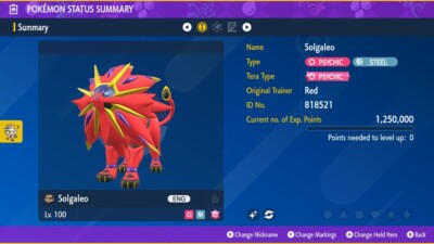  6 IVs Shiny Solgaleo | Pokemon Scarlet & Violet 