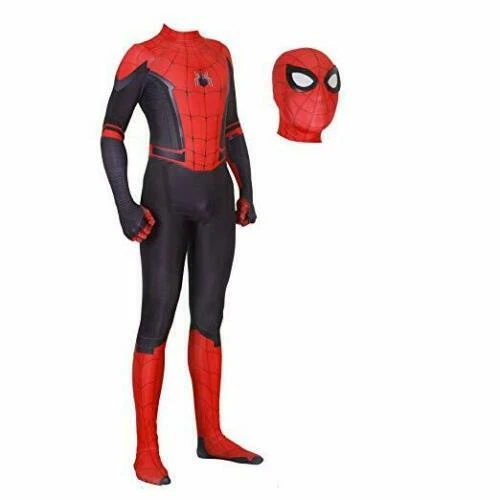 Peter Parker Spiderman Cosplay Costume Men&Kids Far From Home Halloween Jumpsuit - Image 3 of 4