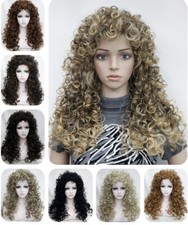 Ladies Wig Long Curly Wave Wig Women's Wig Daily Fluffy Hair Wig Wig Cap