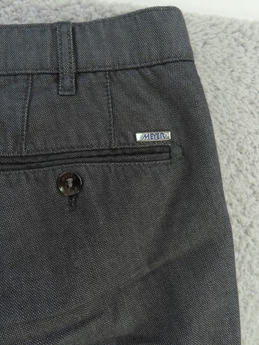 Meyer Pants Mens 36x33 Gray Flat Front Chino Bonn Exclusive - Picture 6 of 12