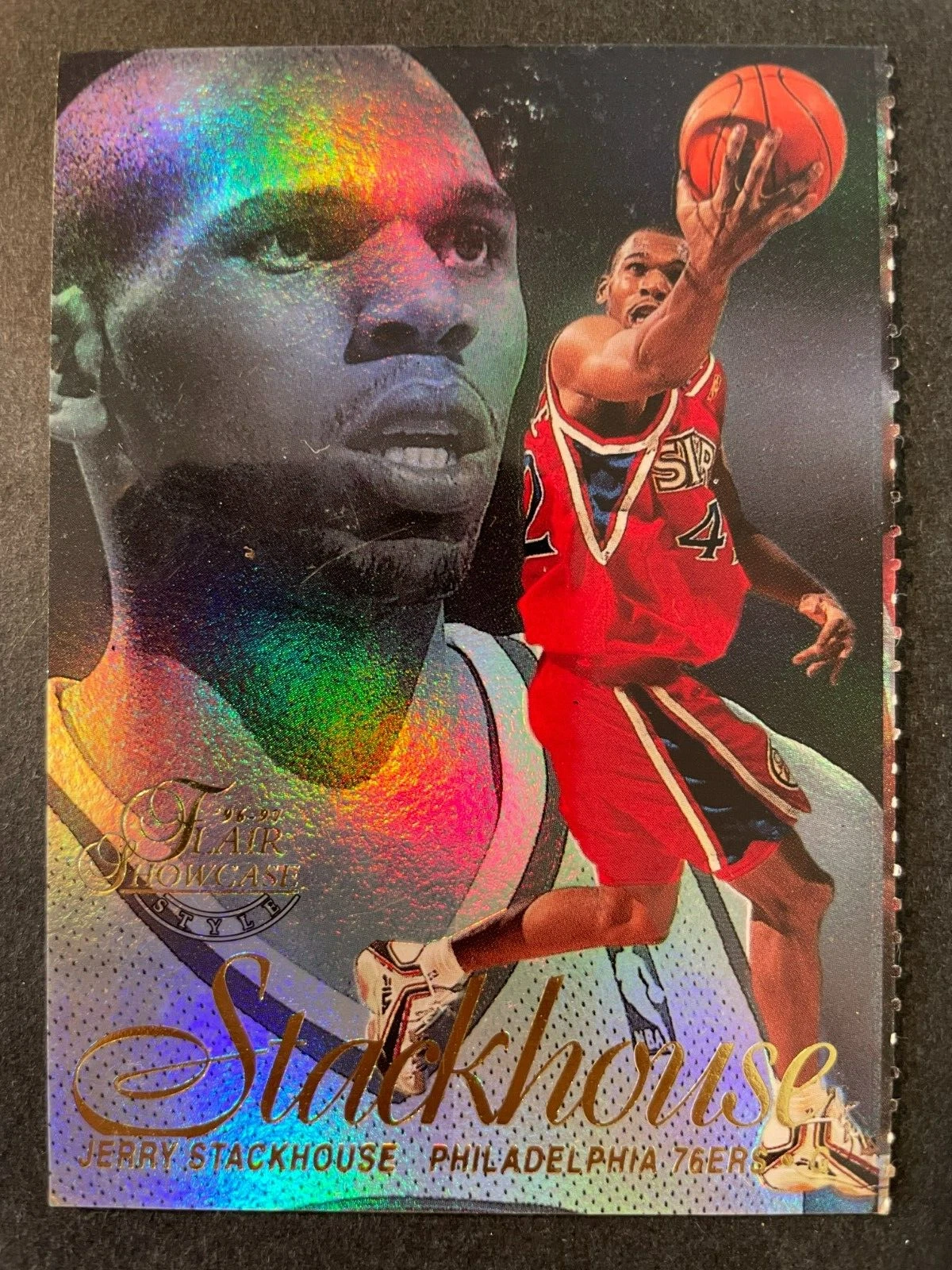 Jerry STACKHOUSE 1996-97 Flair Showcase Style Row 2 #16 Perforated Card