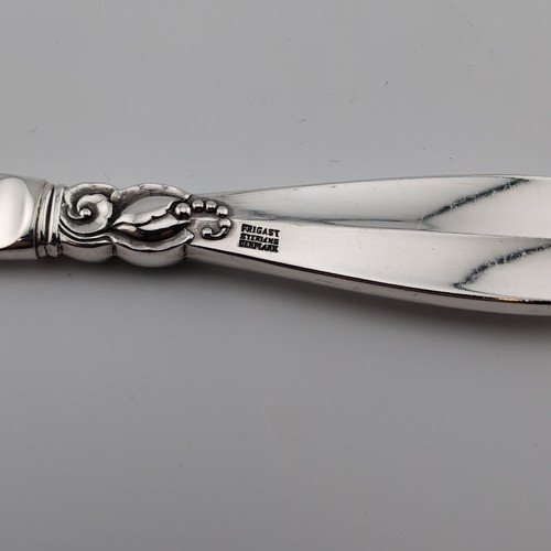 Esparcidor de mantequilla de plata esterlina fucsia Frigast Princess - 6" - sin monograma - Imagen 3 de 3