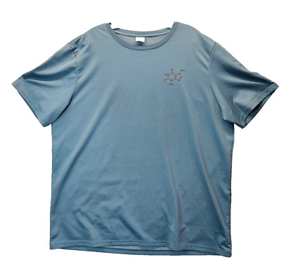 Caffeine Molecule Chemistry Humor Men's T-Shirt 2XL Chemical Structure Polyester