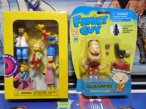 NEW 2 PACK Simpsons SET & Family Guy QUAGMIRE Create A Figure - Picture 1 of 4