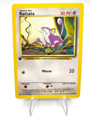 Pokémon Karte RATTATA 61/102 Set Base BS 1 Edition Italienisch Excellent