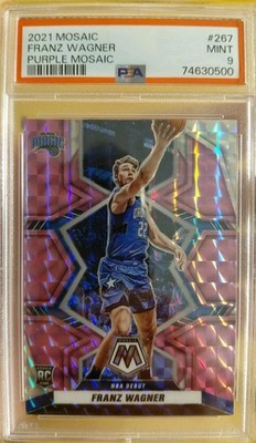 2021 Panini Mosaic Franz Wagner Purple Prizm Mosaic PSA 9 Rookie #ed/49 Top