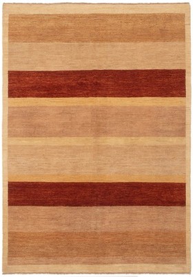 Traditional Cream Hand-knotted Oriental Carpet 6'6'' x 9'1'' Wool Area Rug