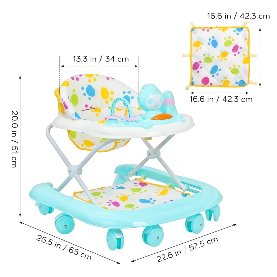 Baby Walker Bouncer First Steps Push Along Activity Music Ride On Car Melody UK - Image 4 of 4