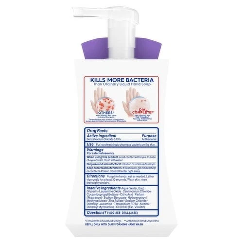 4 Pack-Dial Complete Antibacterial Foaming Hand Wash, Fresh Lavender, 7.5 fl oz - Image 3 of 4