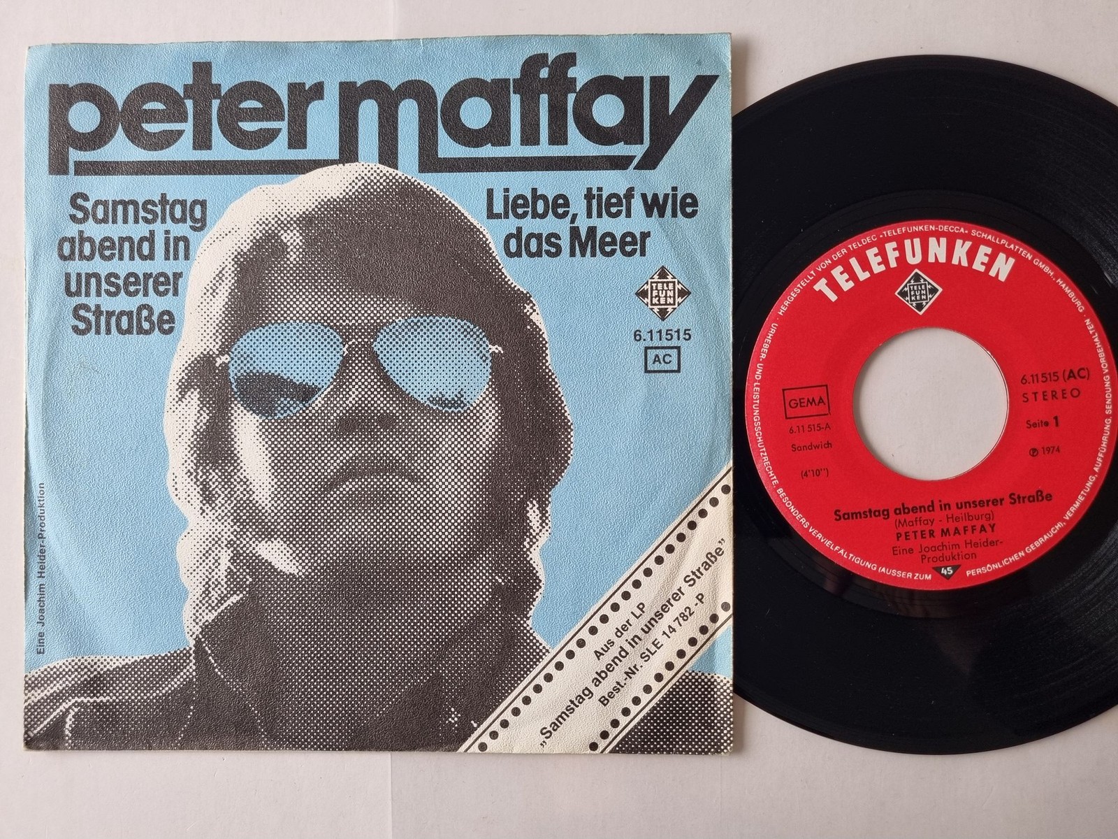 Peter Maffay - Samstag Abend In Unserer Straße 7'' Vinyl Germany