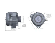 Holley 197-303 Premium Alternator GM LS Series Engines 150 Amp Output Black Fini