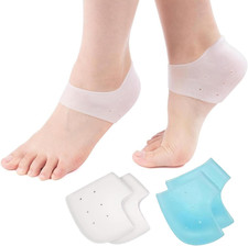 2 Pairs Silicone Heel Cups for Pain Relief - Soft Heel Protectors for Plantar Fa