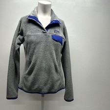 Patagonia Womens Re-Tool Snap-T Fleece Pullover Grey Blue Small 25442