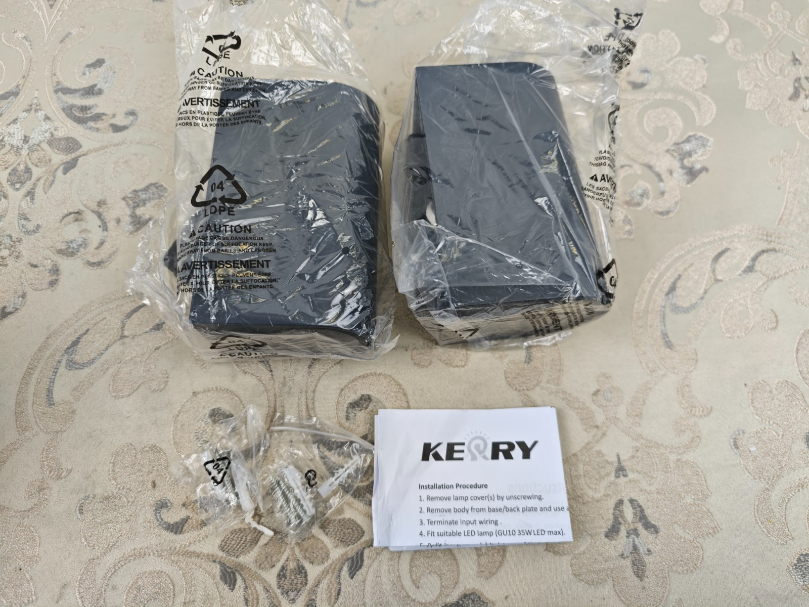 Kerry Outside Wall Lights, Outdoor Lights Main Powered, Up and Down Grey