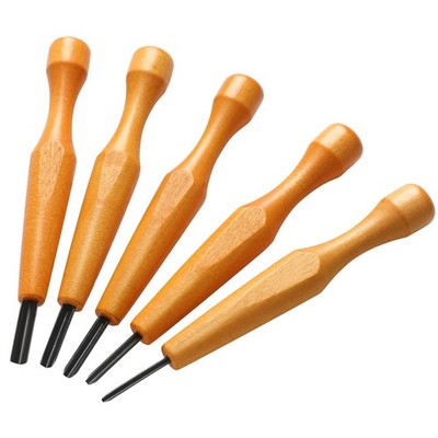 WILLBOND 5 Pcs Linocut Carving Tools Set - Triangular Linoleum & Wood Classic