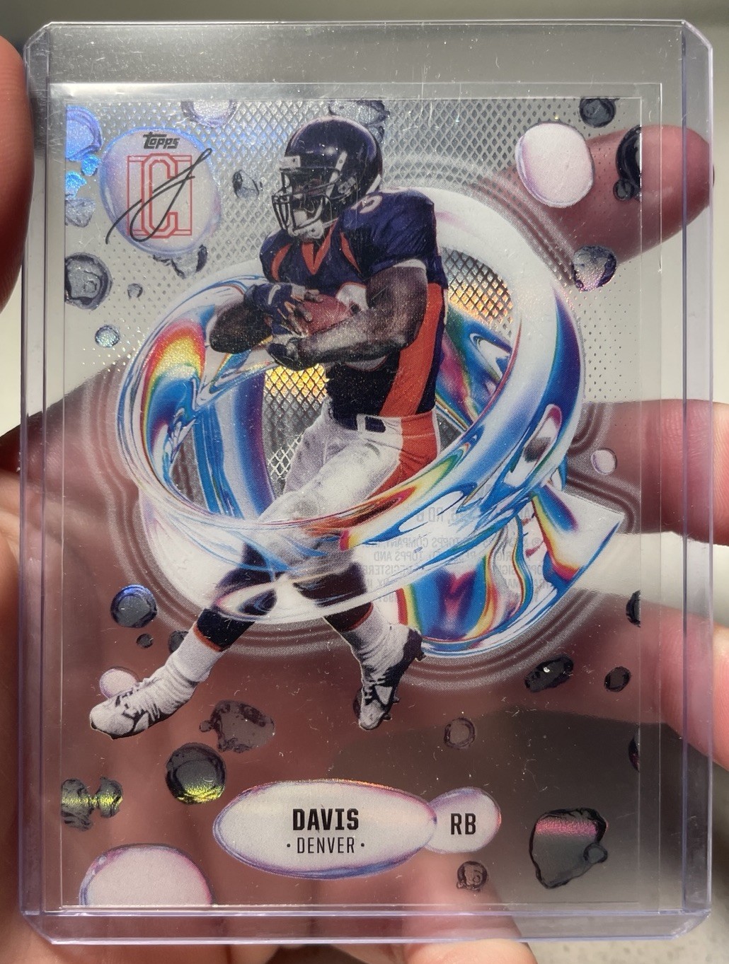2025 Topps Terrell Davis Clear CL! #F-19! Denver Broncos!