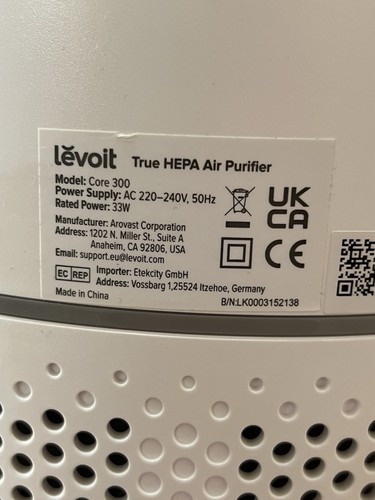 LEVOIT Core 300 Air Purifiers with H13 HEPA and Carbon Air Filters - White - Picture 2 of 2