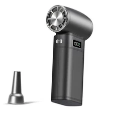 Handheld Mini Turbo Fan 120000RPM 6-Speed Turbo Power 9000mAh Portable Gray