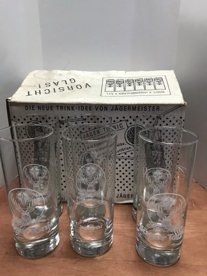 6 Jagermeister Jager Tonic Longdrink Glasses 0,2L In Box Nos