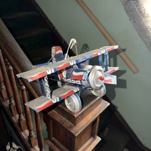 RARE Handcrafted Aluminum Can Soda Pop PEPSI BI-PLANE HTF MAN CAVE