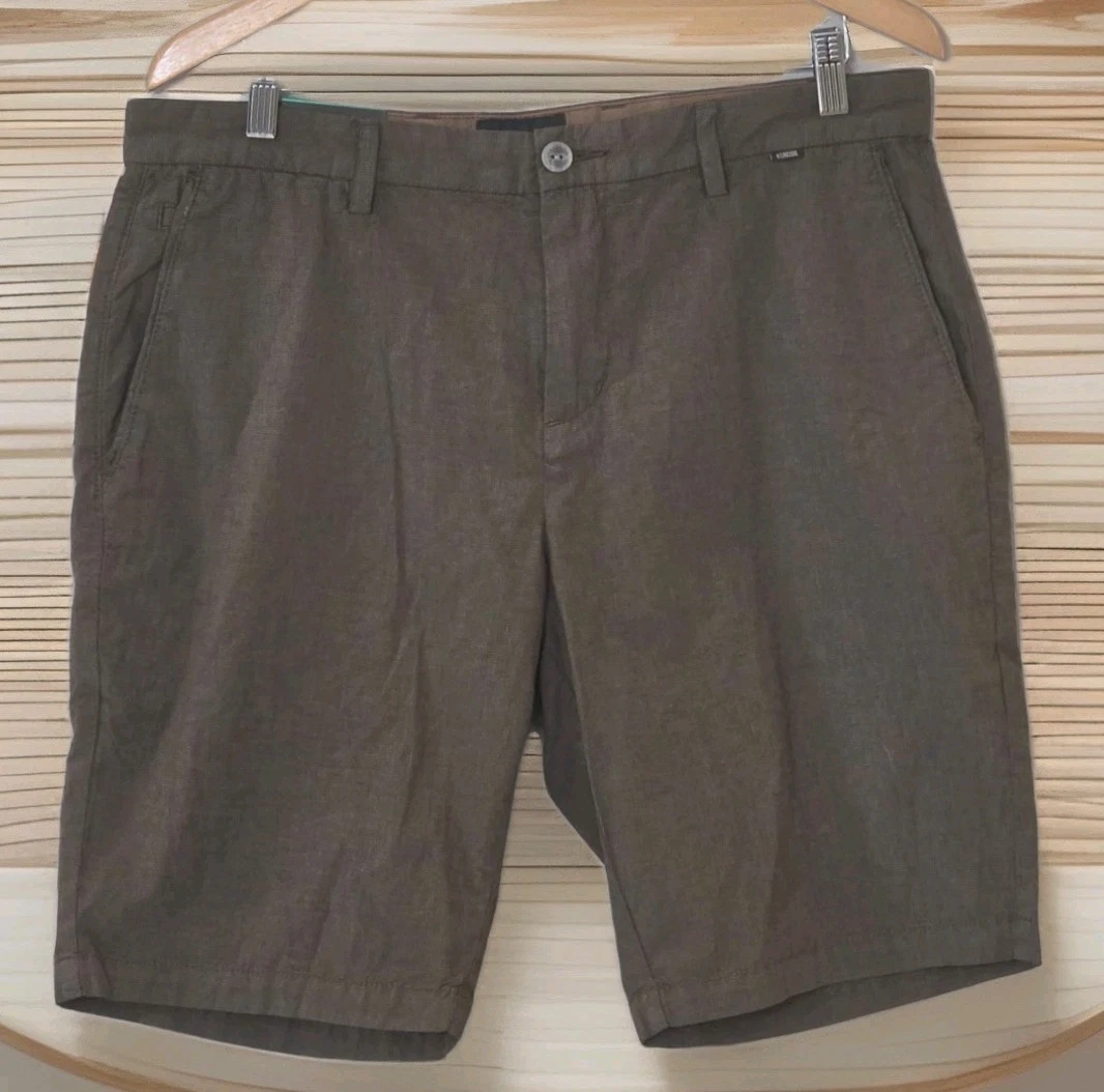Linksoul Boardwalker Shorts Men's 35 Khaki 4 Way Stretch Quick Dry 9" Inseam