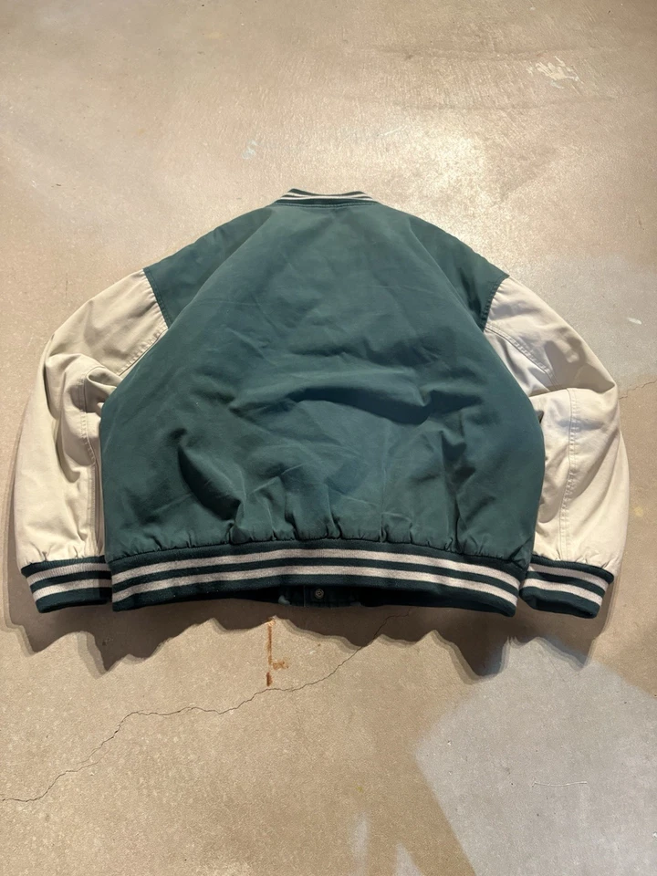 Chaqueta vintage MV Sports Dekalb estilo universitario acolchada con botones talla L Foto 4 de 4