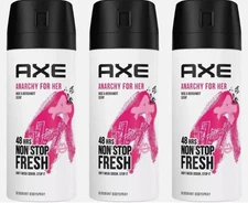 Axe Anarchy for Her Deodorant & Body Spray for Women  Pack of 3 150ML 5.07oz
