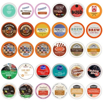 Coffee Tea Cider Variety Sampler Pack 30 Single Serve Pods For Keurig