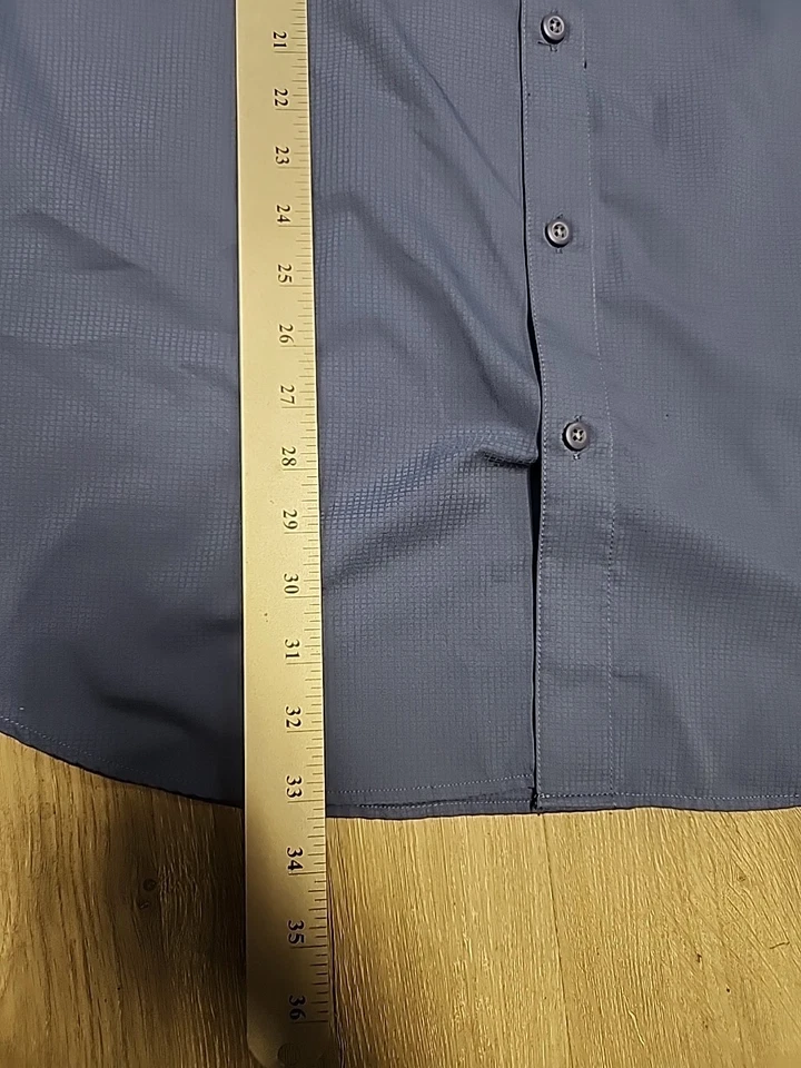 Camisa Roundtree & Yorke Ligera Azul Exterior Ventilada Para Hombres 3XB Foto 3 de 4