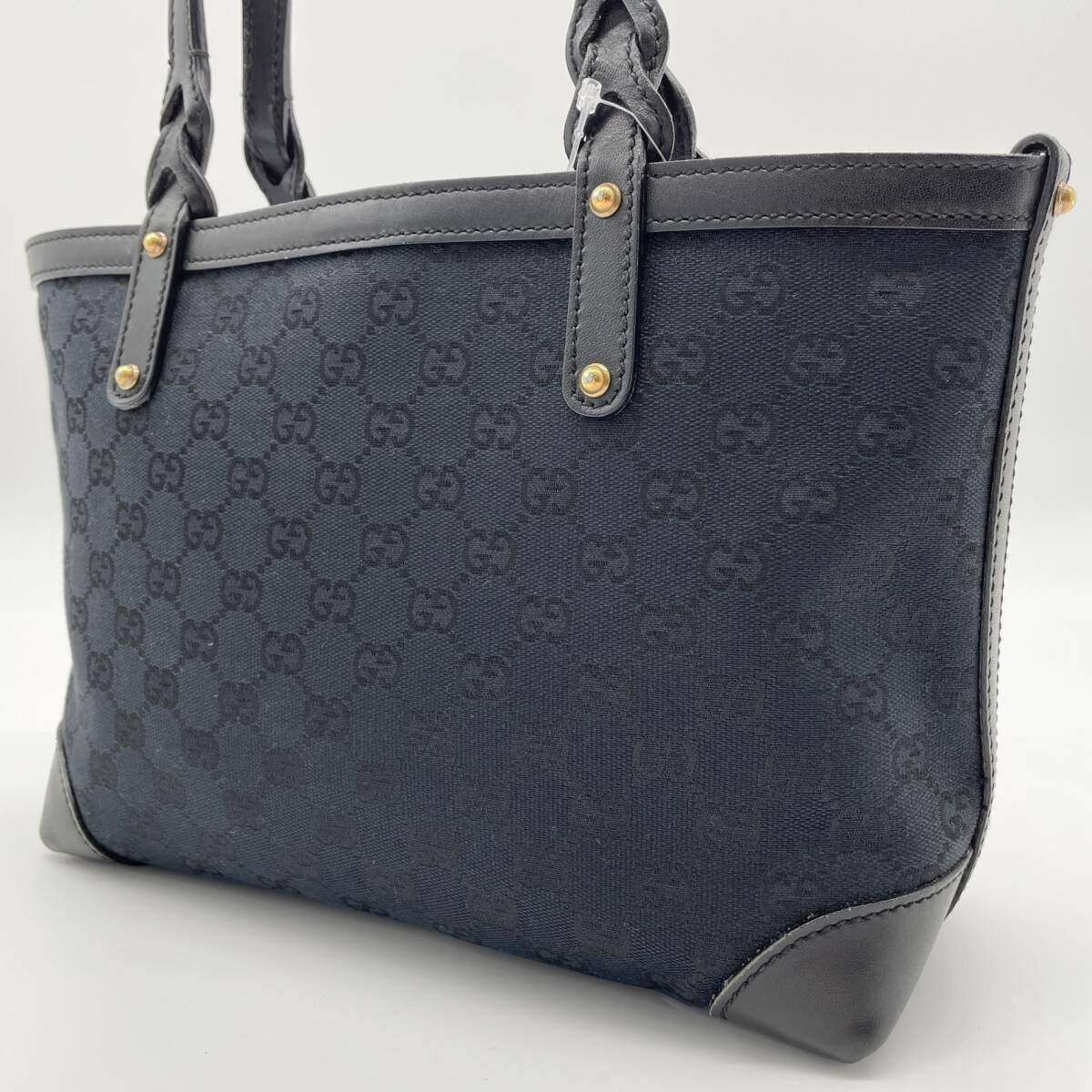 GUCCI GG Canvas Tote Bag in Black - Stylish & Spacious 247209