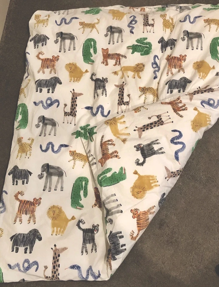 Funda nórdica Pottery Barn Silly Safari para niños pequeños 100 % orgánica y más Foto 3 de 4