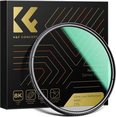 K&F CONCEPT Ultra-Low Reflectivity CPL Circular Polarizers Filter 62/67/72/77mm