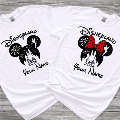 Disney 2026 Familienreise T-Shirts Mickey Minnie passend Disneyland Urlaub Tee