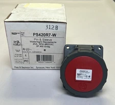 LEGRAND PASS & SEYMOUR,PS420R7W,PIN & SLEEVE WATERTIGHT RECEPTACLE NOS